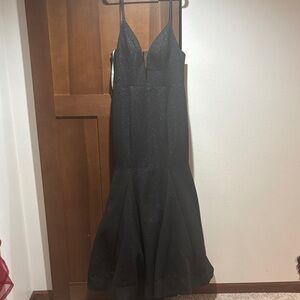 Ellie Wilde Sparkling Black Strapless Dress